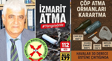 Araçtan izmarit ve çöp atanlara uyarı: Trafiğin sivil gözleri izmariti affetmeyecek