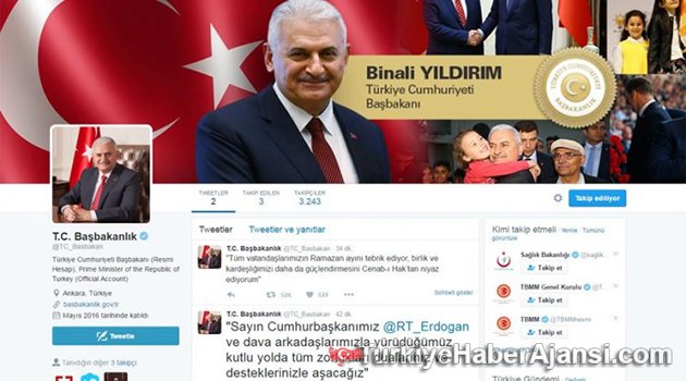 Başbakan Yıldırım'dan İlk Tweet