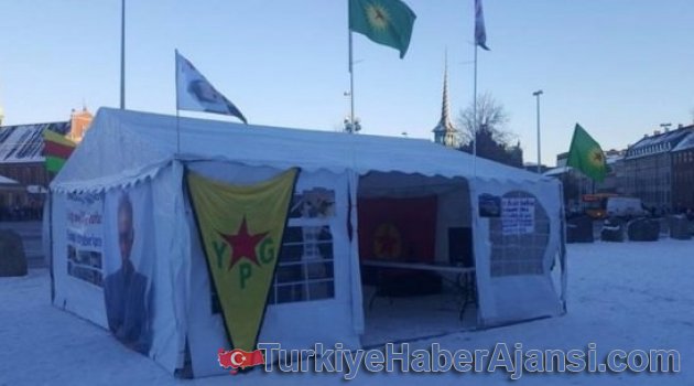 Danimarka'da PKK Çadırı Kuruldu