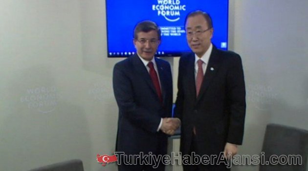 Davutoğlu Ban Ki Moon İle Görüştü