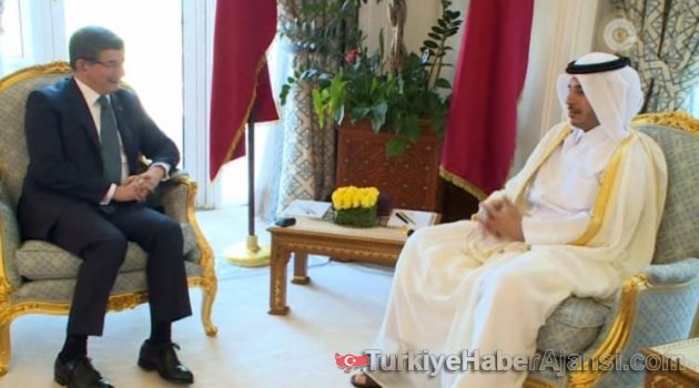 Davutoğlu Katar Başbakanı İle Görüştü
