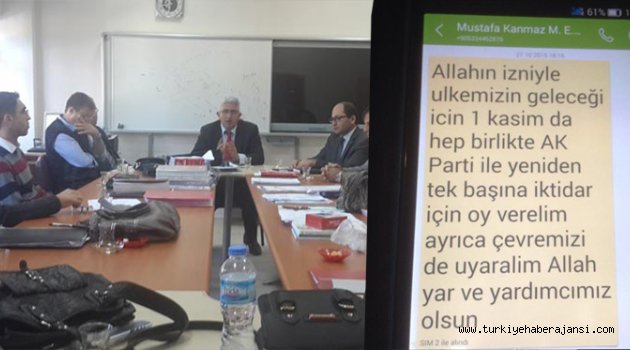 Milli Eğitim Müdürü AKP'ye Oy İstedi