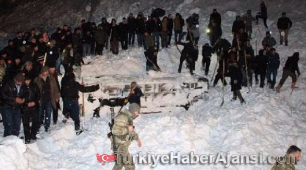 Minibüsü Kurtarmak İsterken Çığ Düştü