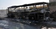 Söke-Milas Karayolunda Otobüs Yangını