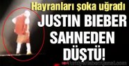Justin Bieber Sahneden Düştü