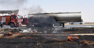 Nusaybin'de Ham Petrol Yüklü Tanker Yandı