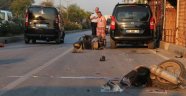 Otomobil İle Motosiklet Çarpıştı